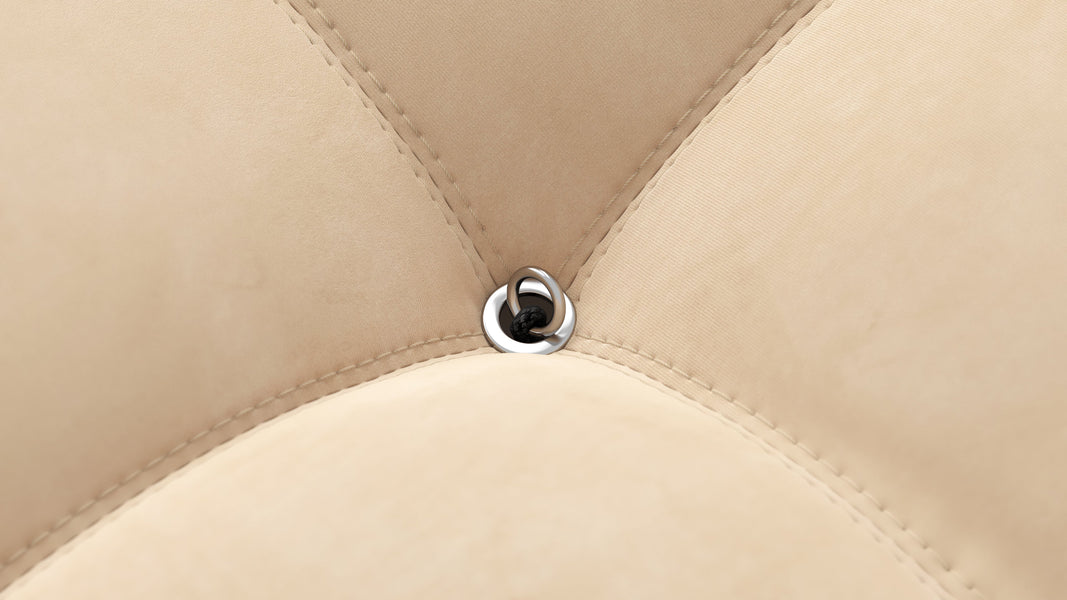 Bellini OttomanEcru Velvet