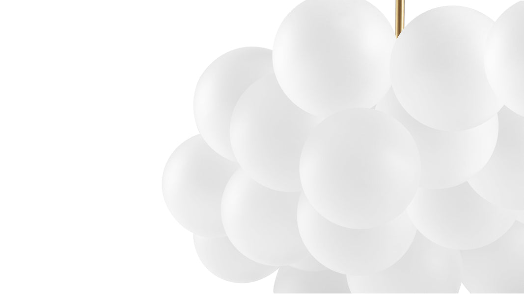 ChmuraCloud - Cloud Chandelier, Small, Gold and Frosted Glass