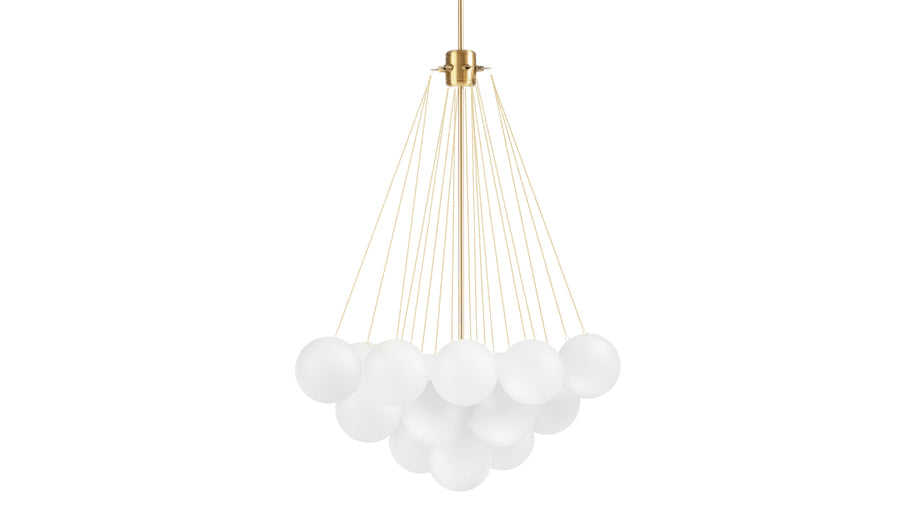 ChmuraCloud - Cloud Chandelier, Small, Gold and Frosted Glass
