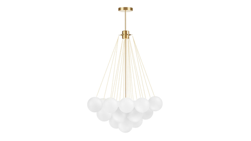 ChmuraCloud - Cloud Chandelier, Small, Gold and Frosted Glass