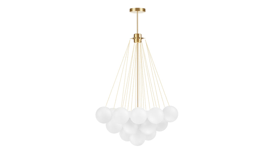 ChmuraCloud - Cloud Chandelier, Small, Gold and Frosted Glass