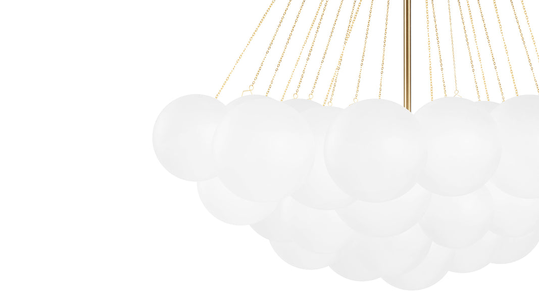 CloudCloud - Cloud Chandelier, Large, Gold and Frosted Glass