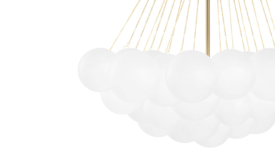CloudCloud - Cloud Chandelier, Large, Gold and Frosted Glass