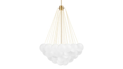 Cloud - Cloud - Cloud Chandelier, Large, Gold and Frosted Glass - Image 1