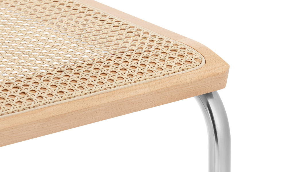 FreyaFreya - Freya Dining Chair, Natural Rattan and Chrome