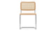 Freya - Freya - Freya Dining Chair, Natural Rattan and Chrome - Image 1