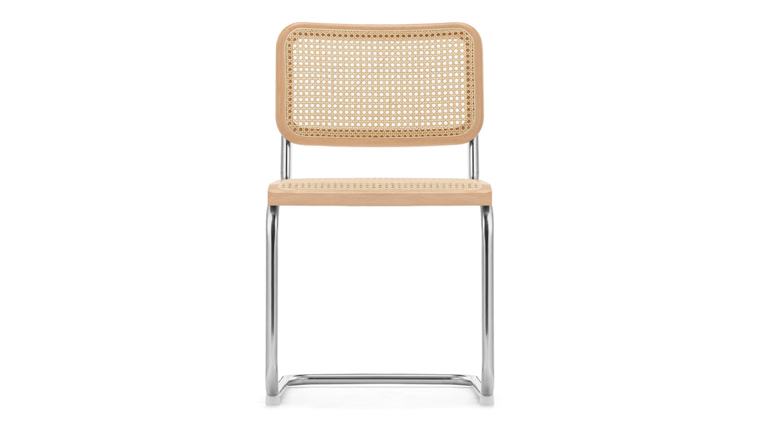 FreyaFreya - Freya Dining Chair, Natural Rattan and Chrome