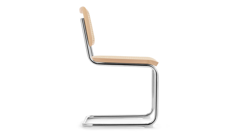 FreyaFreya - Freya Dining Chair, Natural Rattan and Chrome