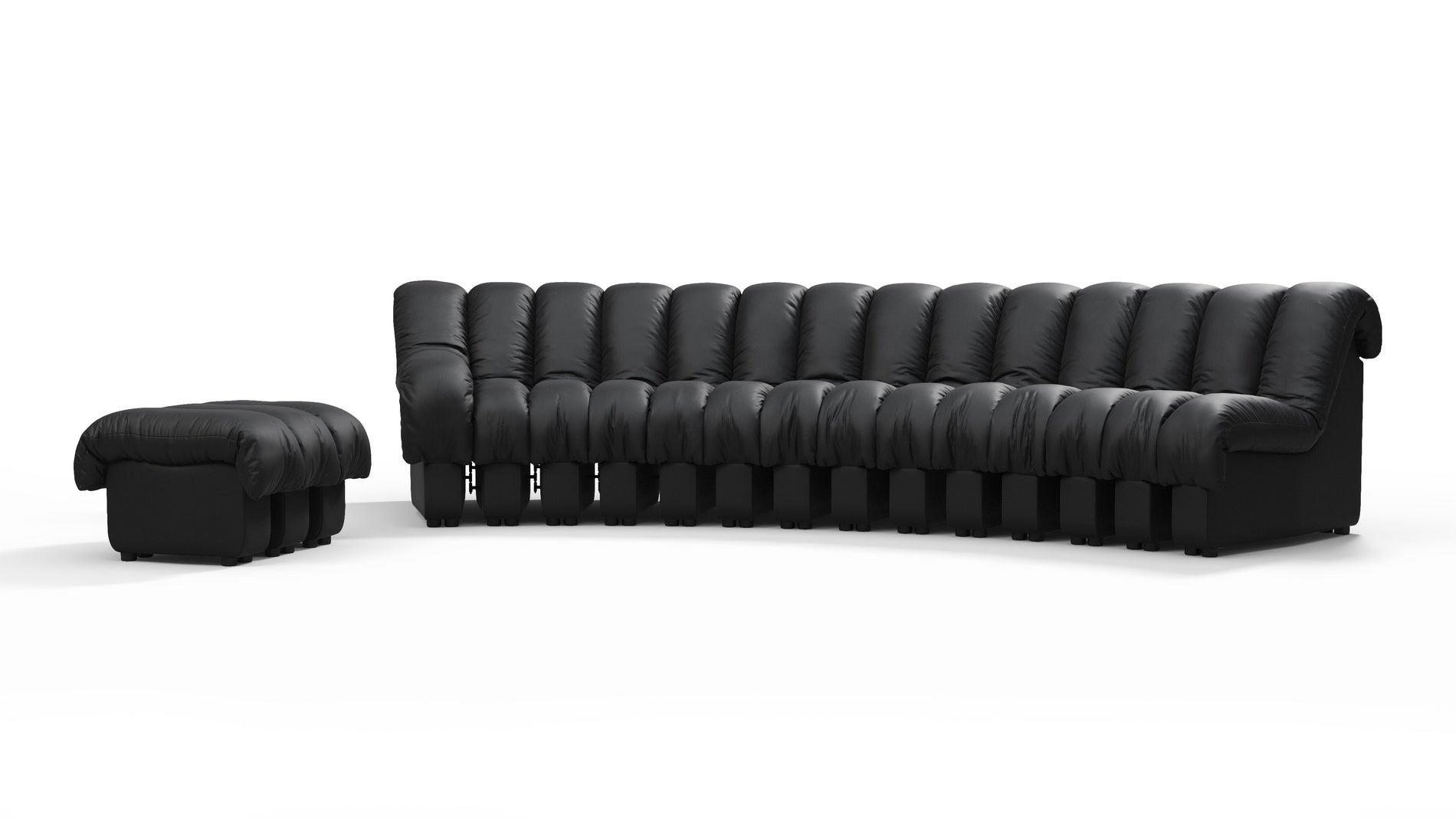 DS 600Schwarzes veganes Leder