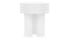 Tor - Tor - Tor Round Side Table, White Concrete - Image 1