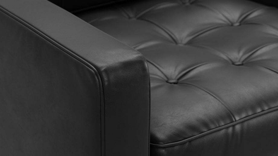 FlorenciaMidnight Black Premium Leather