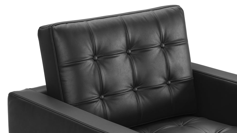 FlorenciaMidnight Black Premium Leather