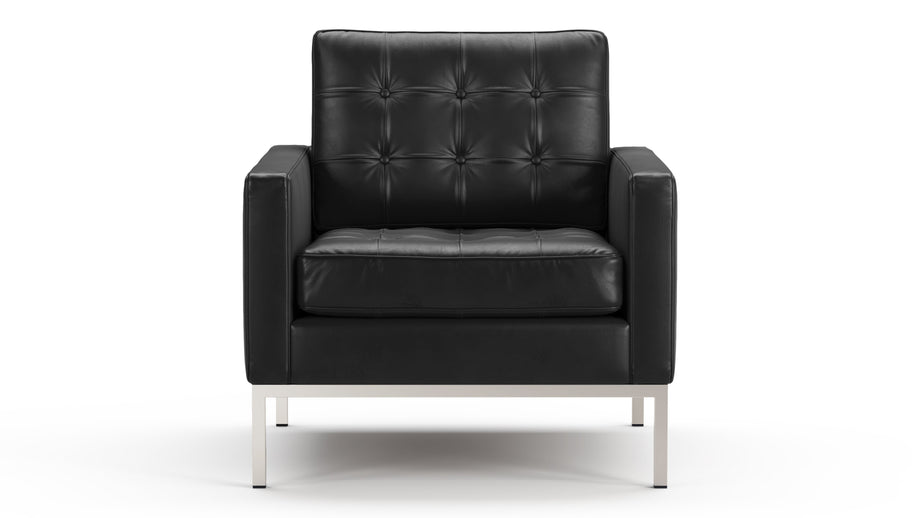 FlorenciaMidnight Black Premium Leather