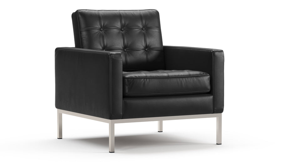 FlorenciaMidnight Black Premium Leather