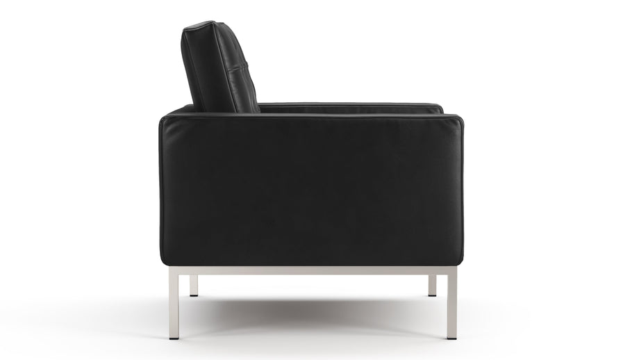 FlorenciaMidnight Black Premium Leather