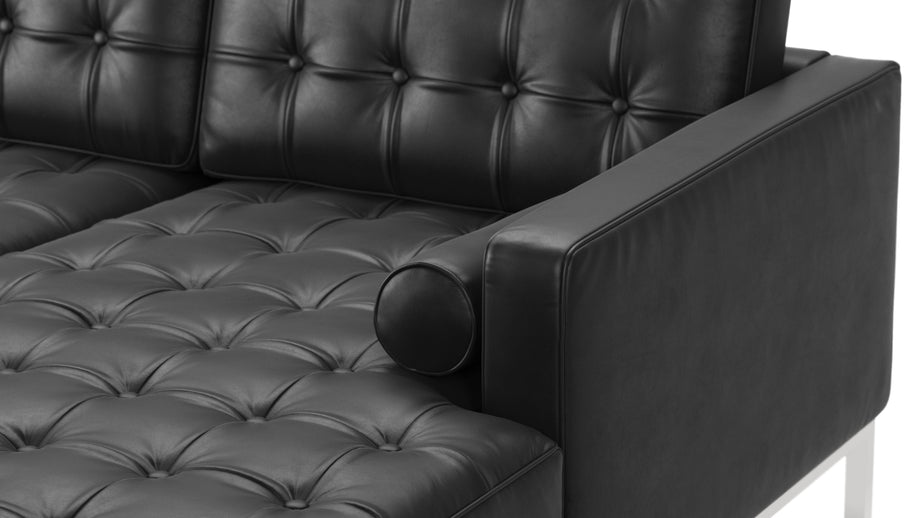 FlorenceMidnight Black Premium Leather