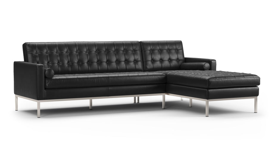 FlorenceMidnight Black Premium Leather