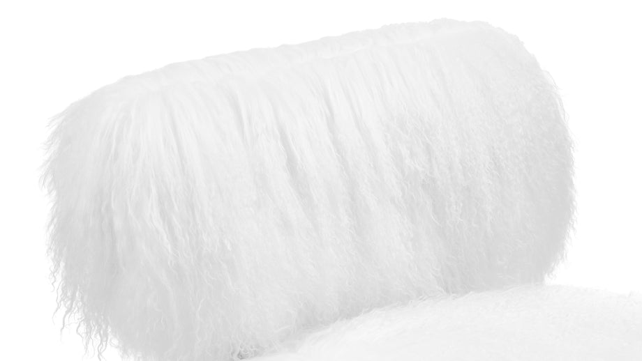 UmiUmi - Umi Lounge Chair, White Mongolian Wool