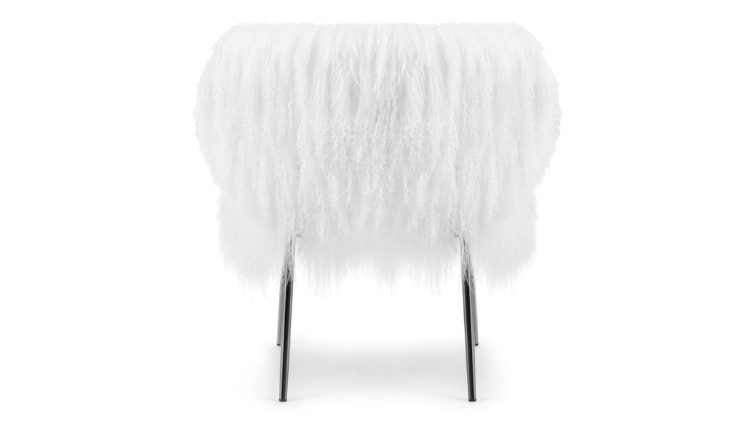 UmiUmi - Umi Lounge Chair, White Mongolian Wool