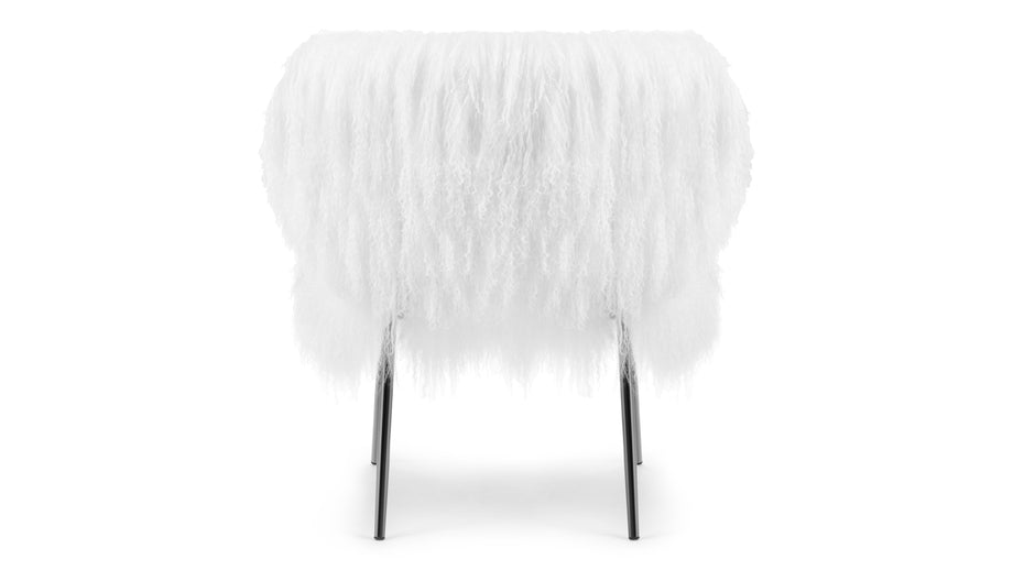 UmiUmi - Umi Lounge Chair, White Mongolian Wool