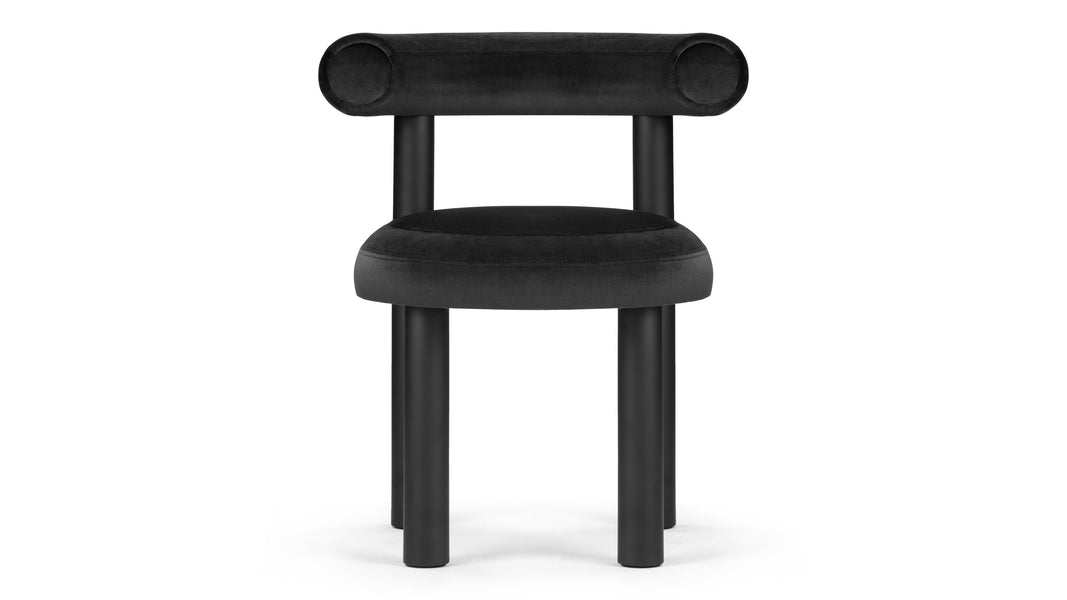 VanceVance - Vance Dining Chair, Black Velvet