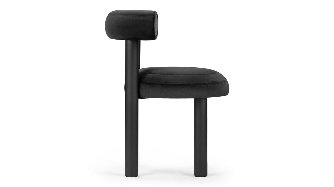VanceVance - Vance Dining Chair, Black Velvet