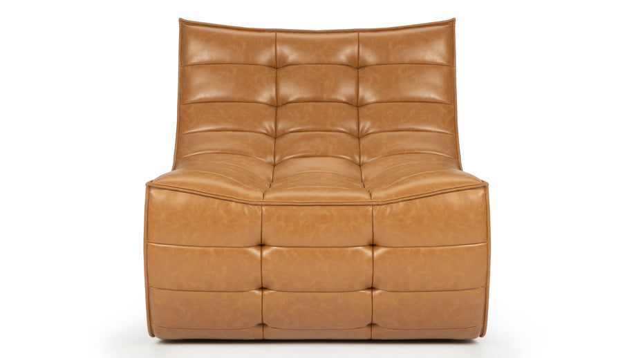 TygeTyge - Tyge Module, Armless Seat, Bourbon Vegan Leather