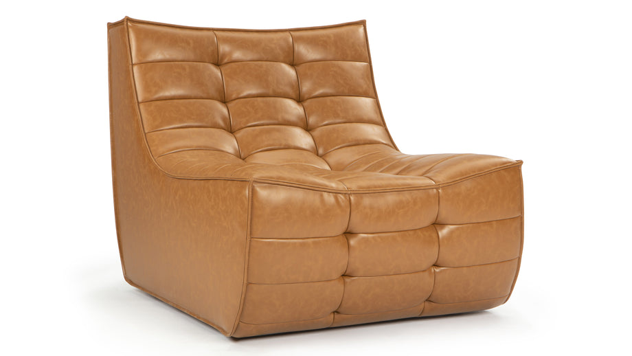 TygeTyge - Tyge Module, Armless Seat, Bourbon Vegan Leather