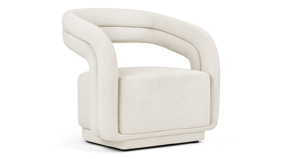 ChloeChloe - Chloe Lounge Chair, Oatmeal Brushed Weave
