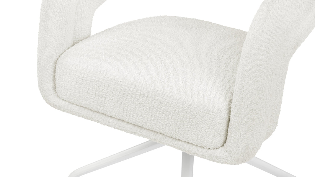 ChloeChloe - Chloe Desk Chair, Pearl Boucle