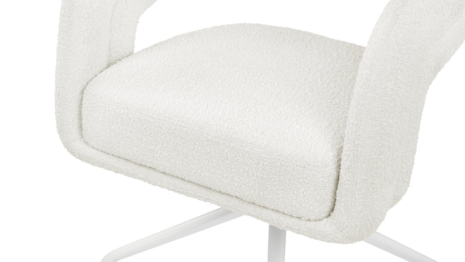 ChloeChloe - Chloe Desk Chair, Pearl Boucle