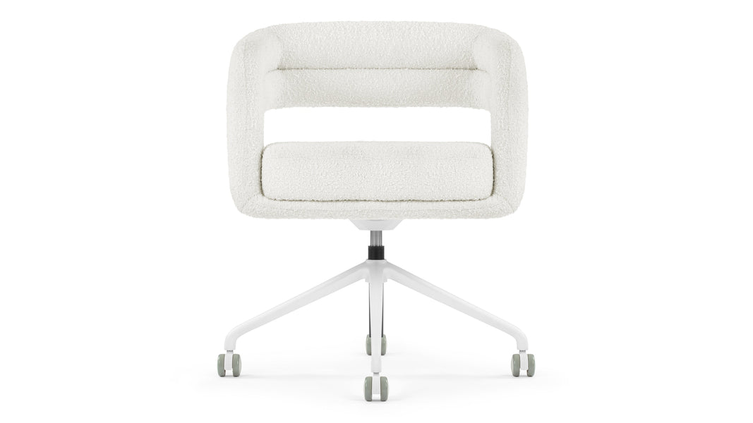 ChloeChloe - Chloe Desk Chair, Pearl Boucle