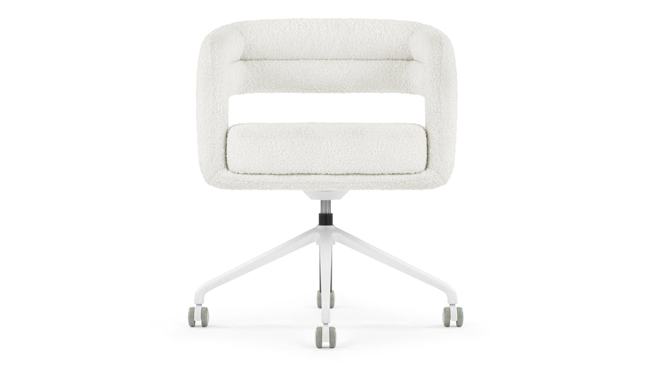 ChloeChloe - Chloe Desk Chair, Pearl Boucle