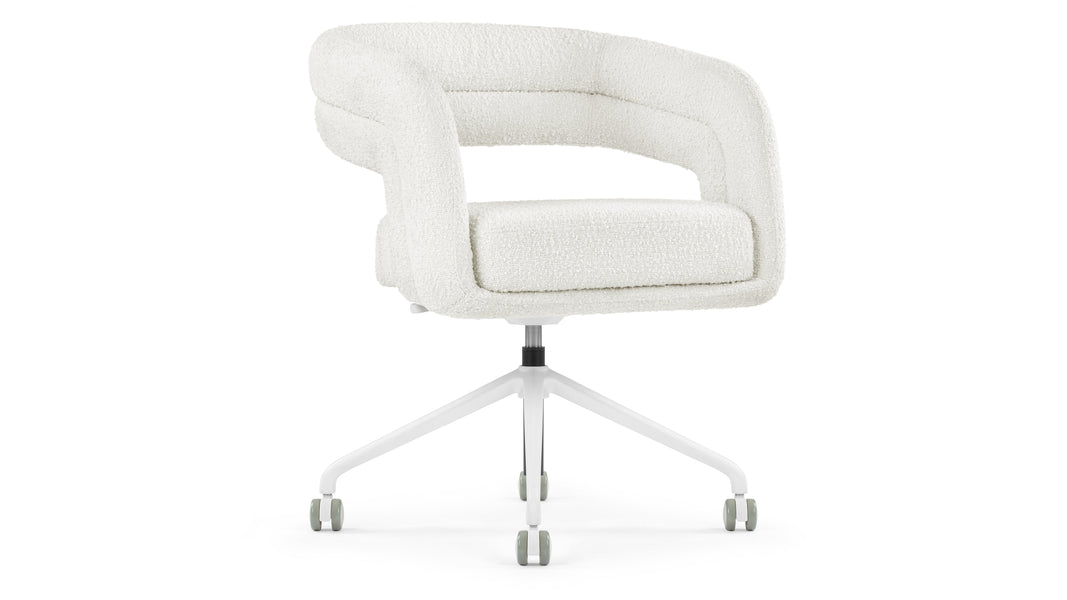 ChloeChloe - Chloe Desk Chair, Pearl Boucle