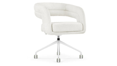 Chloe - Chloe - Chloe Desk Chair, Pearl Boucle - Image 2