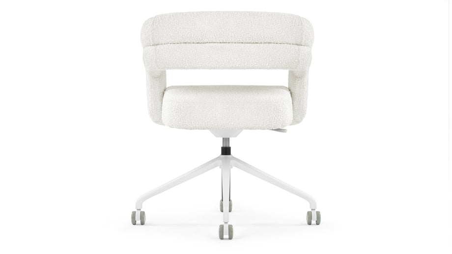 ChloeChloe - Chloe Desk Chair, Pearl Boucle