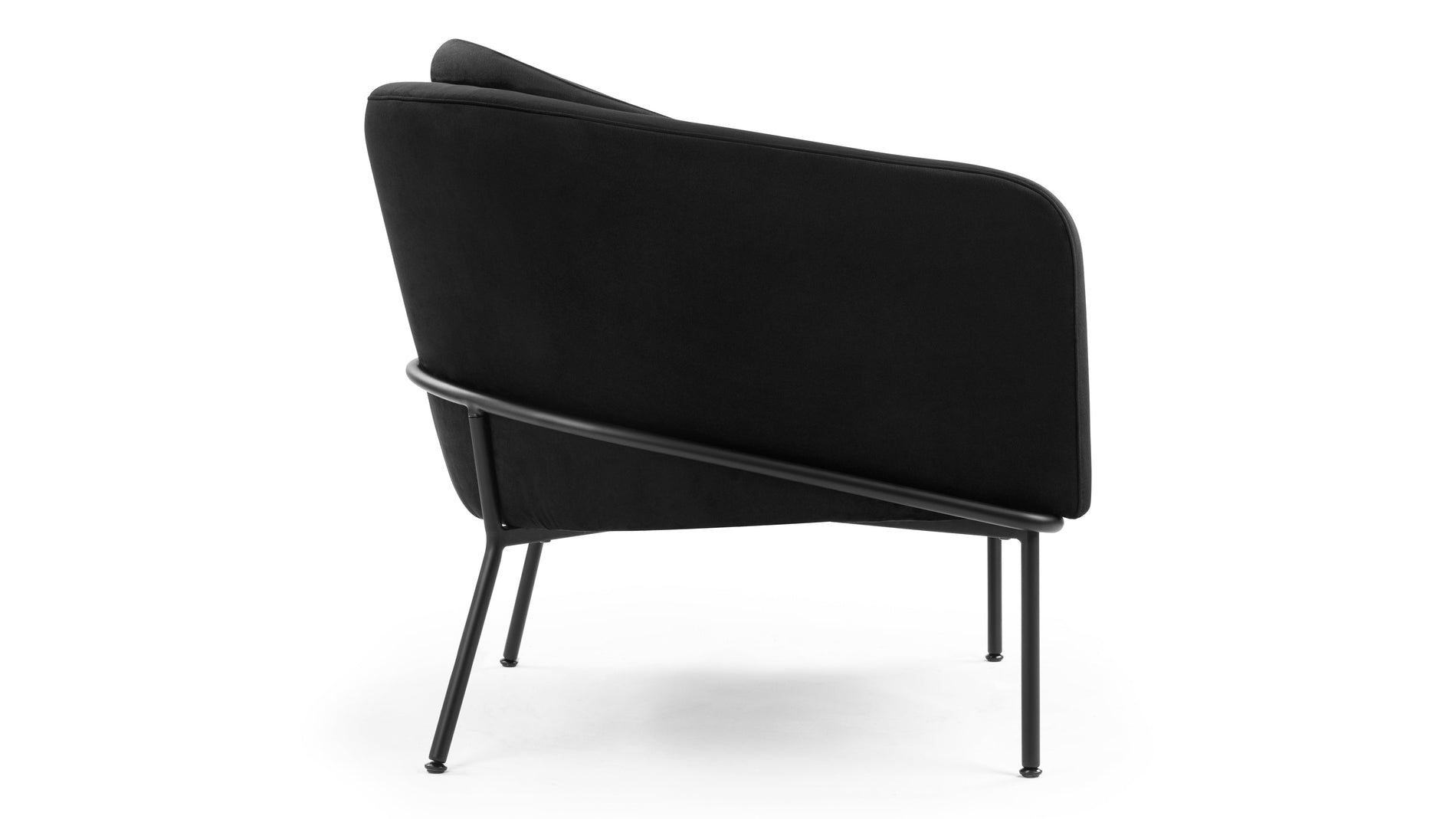 AbenAben - Aben Lounge Chair, Black Plush Velvet