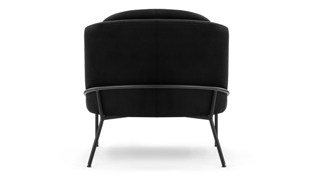 AbenAben - Aben Lounge Chair, Black Plush Velvet