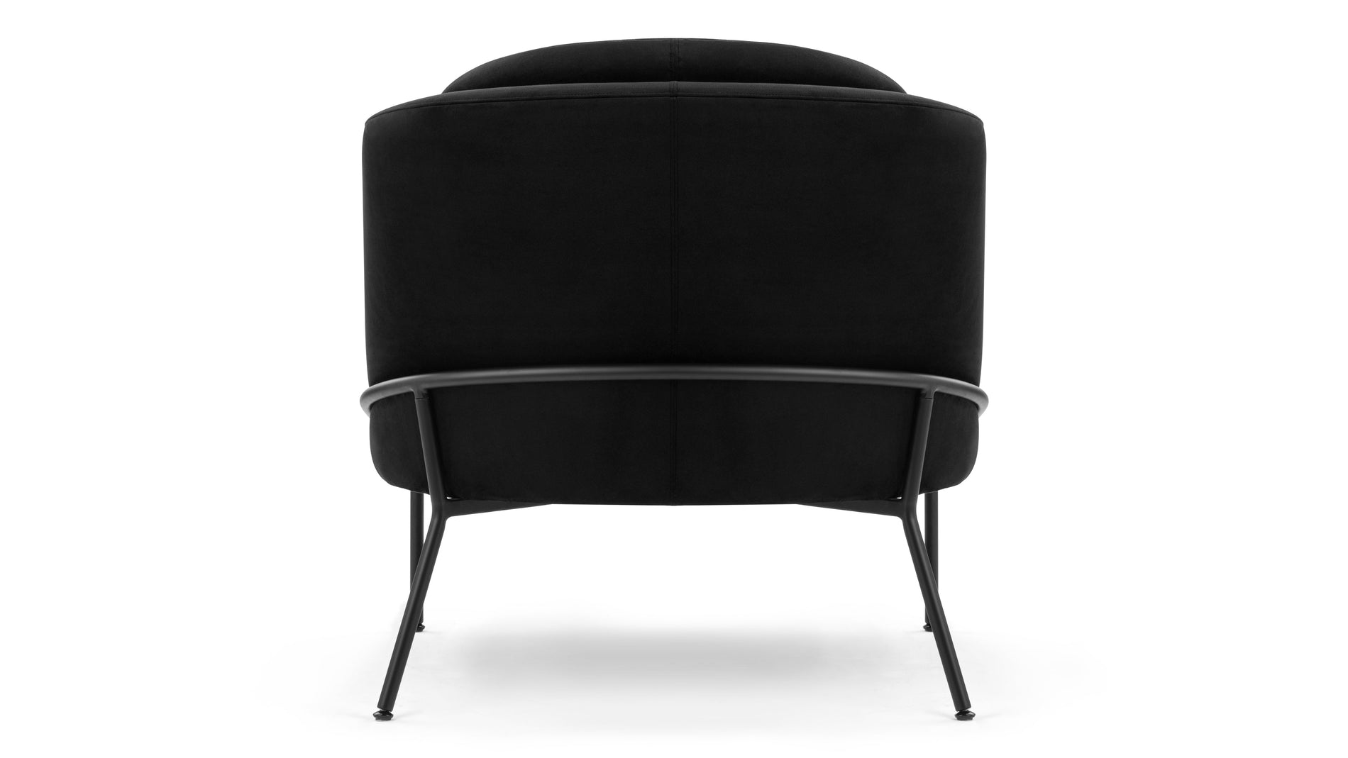 AbenAben - Aben Lounge Chair, Black Plush Velvet