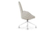 Mies - Mies - Mies Desk Chair, Light Gray Brushed Weave - Image 3