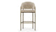 Esme - Esme - Esme Counter Stool, Latte Vegan Suede and Brushed Brass - Image 1