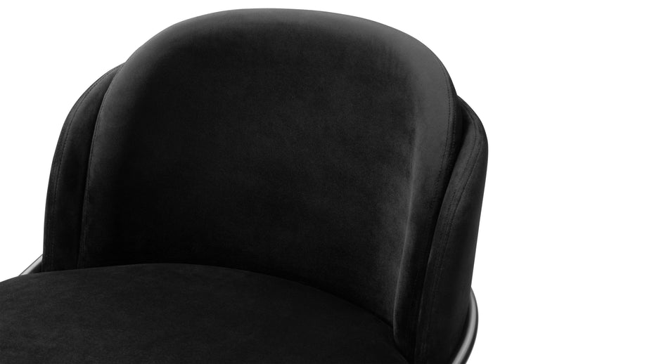 AbenAben - Aben Bar Stool, Black Plush Velvet