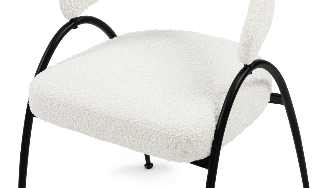 AstraAstra - Astra Dining Chair, Pearl Boucle