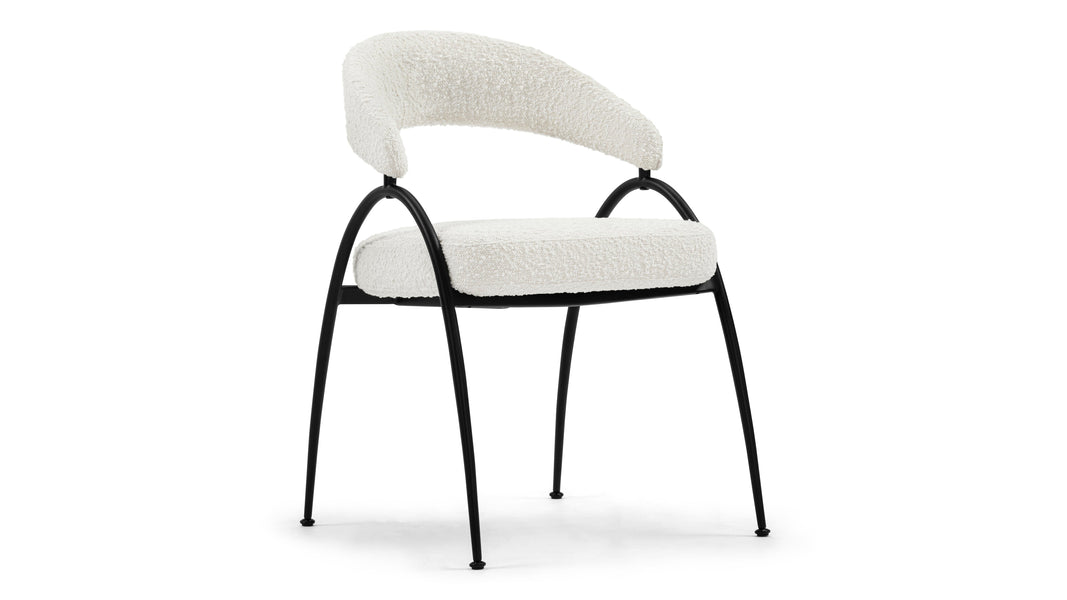 AstraAstra - Astra Dining Chair, Pearl Boucle