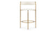 Demi - Demi - Demi Bar Stool, Oatmeal Brushed Weave and Brass - Image 1