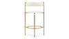 Demi - Demi - Demi Bar Stool, Oatmeal Brushed Weave and Brass - Image 1