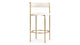 Demi - Demi - Demi Bar Stool, Oatmeal Brushed Weave and Brass - Image 2