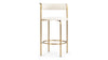 Demi - Demi - Demi Bar Stool, Oatmeal Brushed Weave and Brass - Image 2