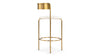 Demi - Demi - Demi Bar Stool, Oatmeal Brushed Weave and Brass - Image 3
