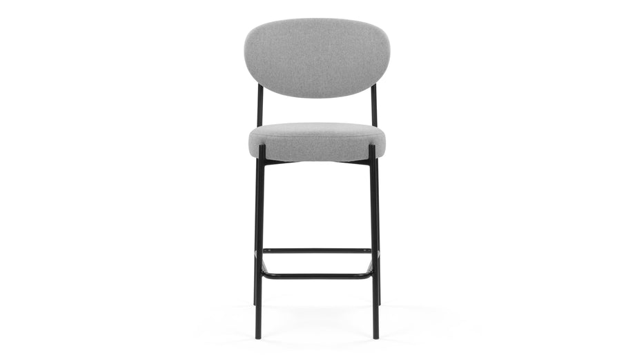 NYXNyx - Nyx Counter Stool, Mid Gray Brushed Weave